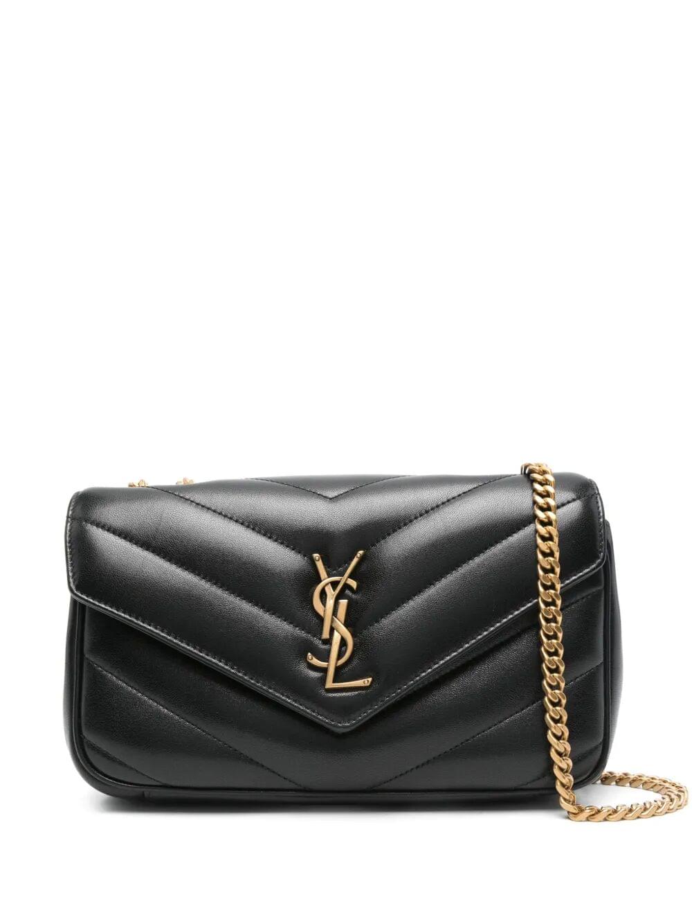 Saint Laurent Dame Loulou Small Taske I Matelassé Lammeskind