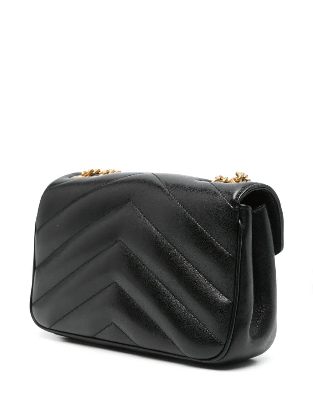 Saint Laurent Dame Loulou Small Taske I Matelassé Lammeskind
