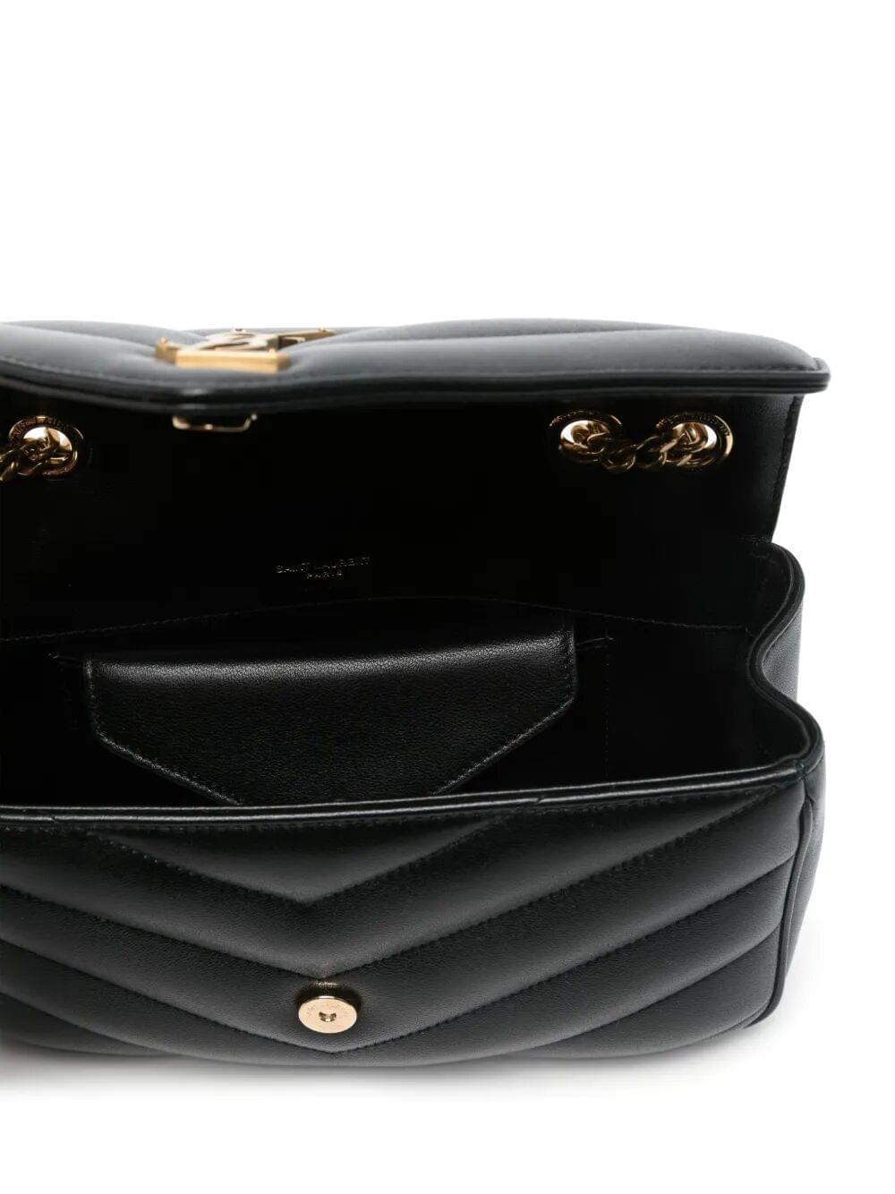 Saint Laurent Dame Loulou Small Taske I Matelassé Lammeskind