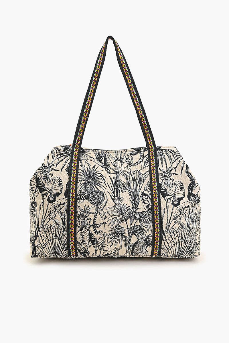Tropisk Leopardudsmykket Tote