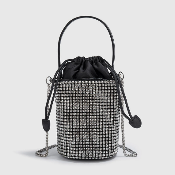Sommer Efterår Aften Håndtasker Kvinder Blød Diamant Snor Spandtaske Kæde Skuldertaske Crossbody