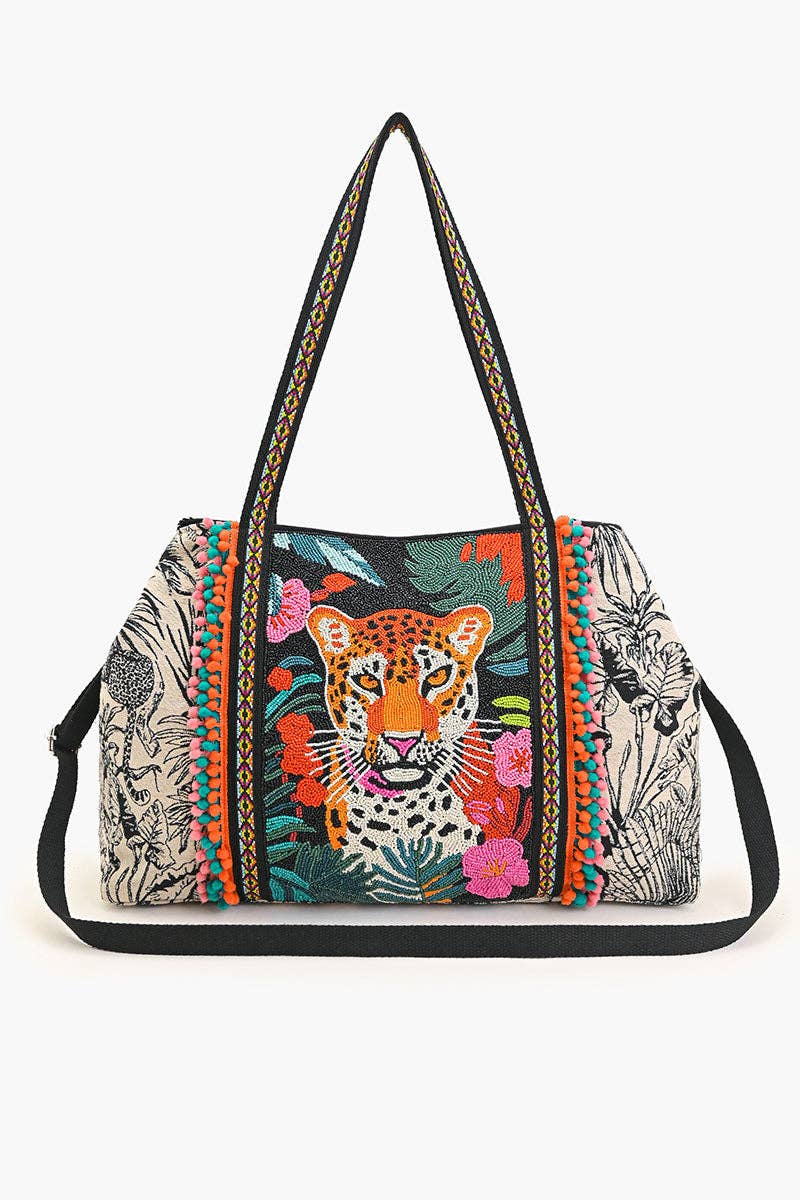 Tropisk Leopardudsmykket Tote