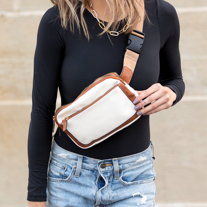 Presly vegansk læder Everywhere Sling Crossbody bælte hoftetaske bæltetaske
