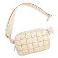 Evyn Quiltet Puffer Sling Crossbody Bælte Mave Taske