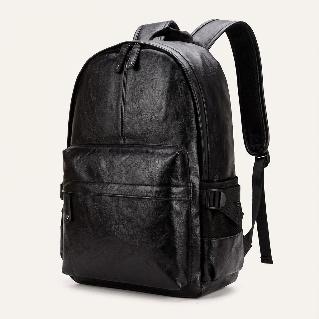 Men's Vegan Leather Backpack – Modern Work Carry