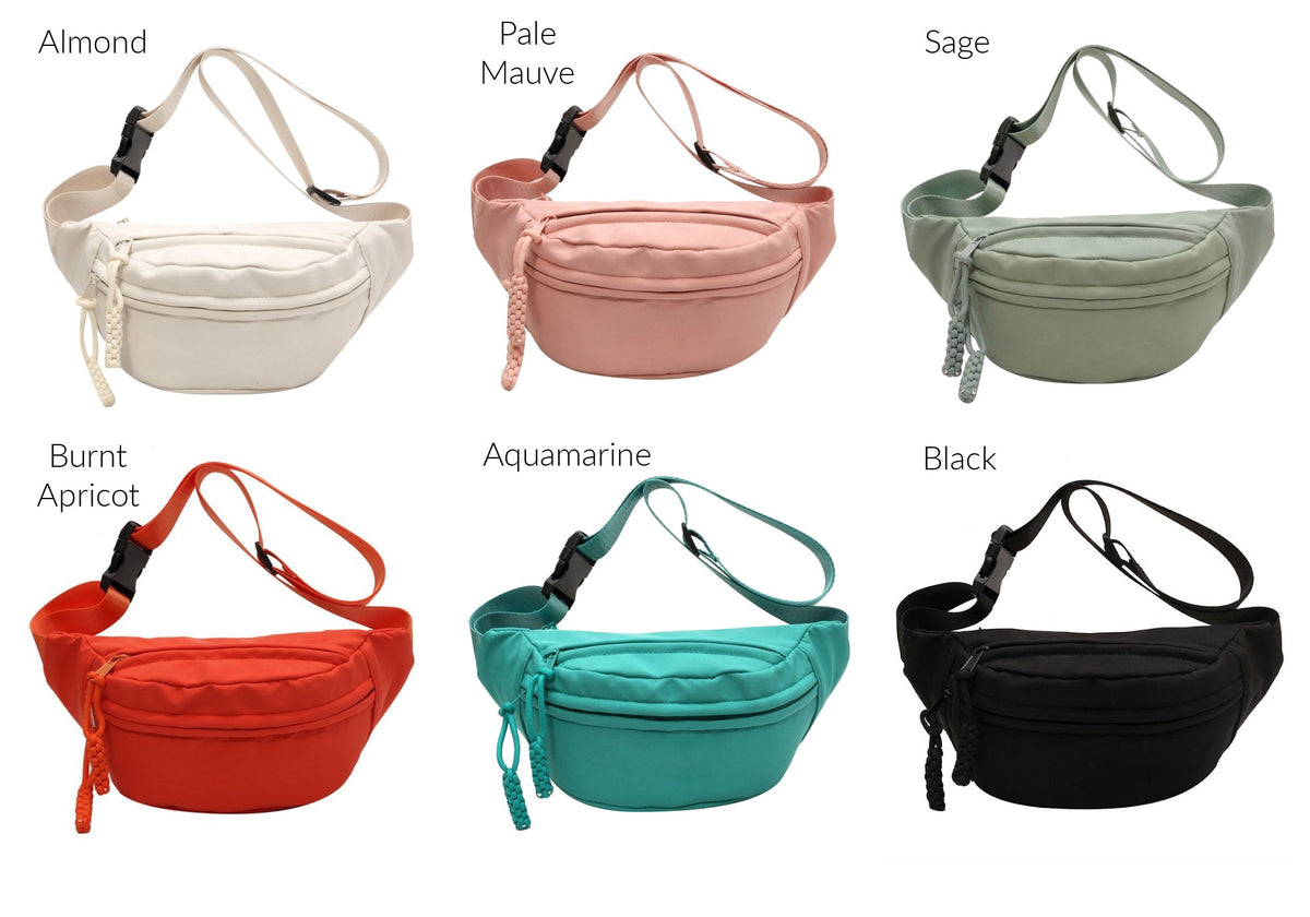Marisa Nylon Crescent Sling Crossbody Belt Bum Fanny Waist Bag