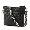 Jenna Quiltet Puffer Leopard Crossbody Taske