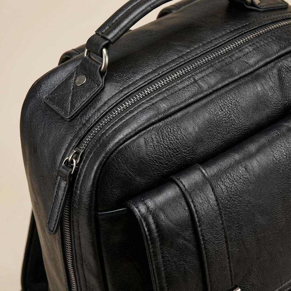 Men's Vegan Leather Backpack – Structured Travel Carry
