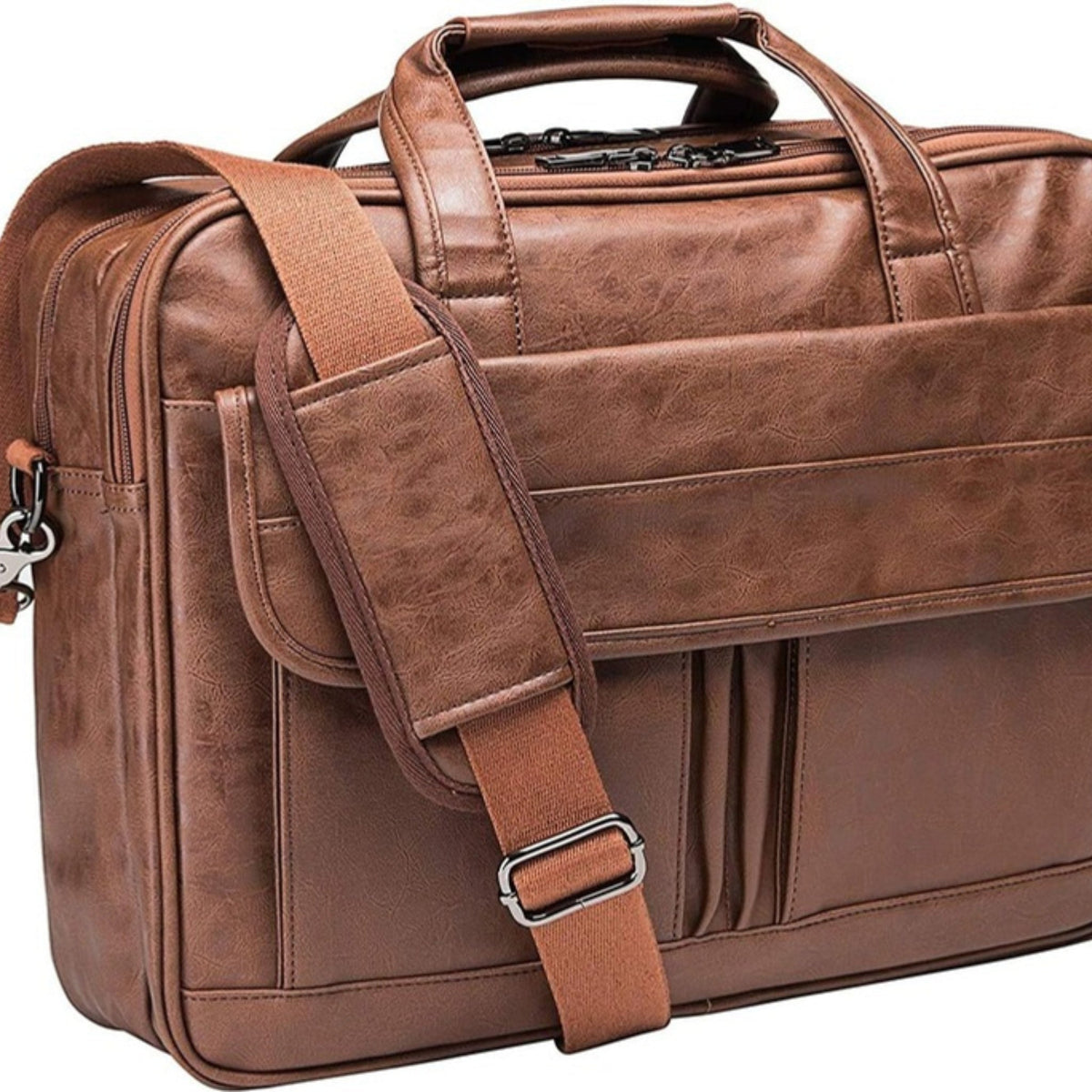 Men's Vegan Leather Messenger Bag – Modern Work Carry