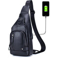 Men's Genuine Leather Sling Bag – Modern Crossbody Carry