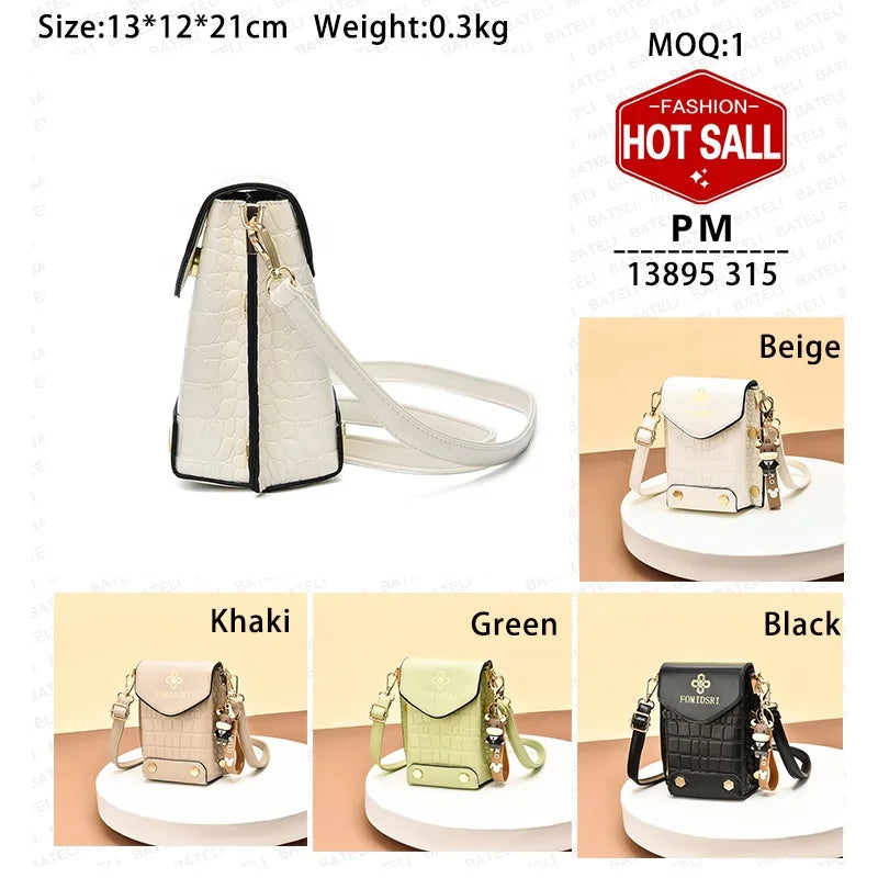 This exquisite, compact, and stylish crossbody bag is perfect for women on the go. It’s one-shoulder, portable, and versatile, making it a great choice for various occasions.