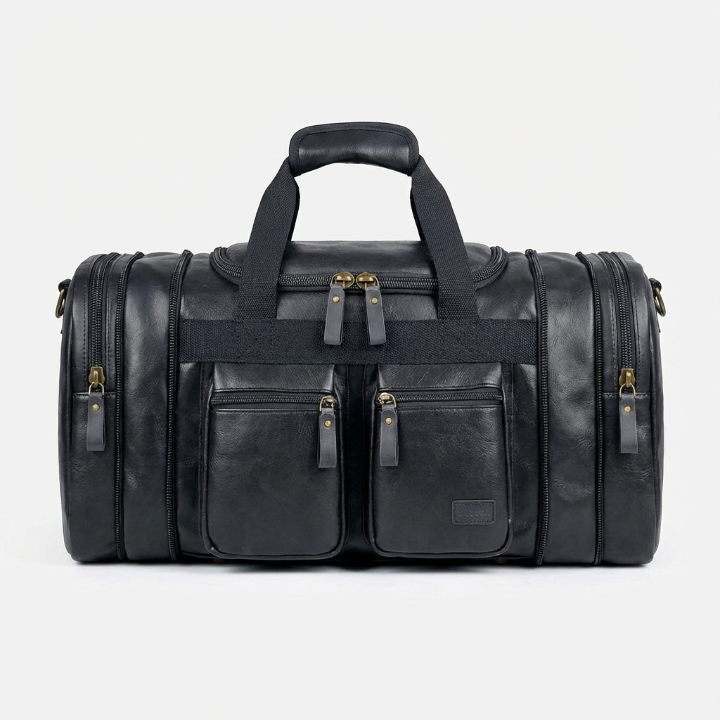 Men's Vegan Leather Duffel Bag – Organized Travel Carry