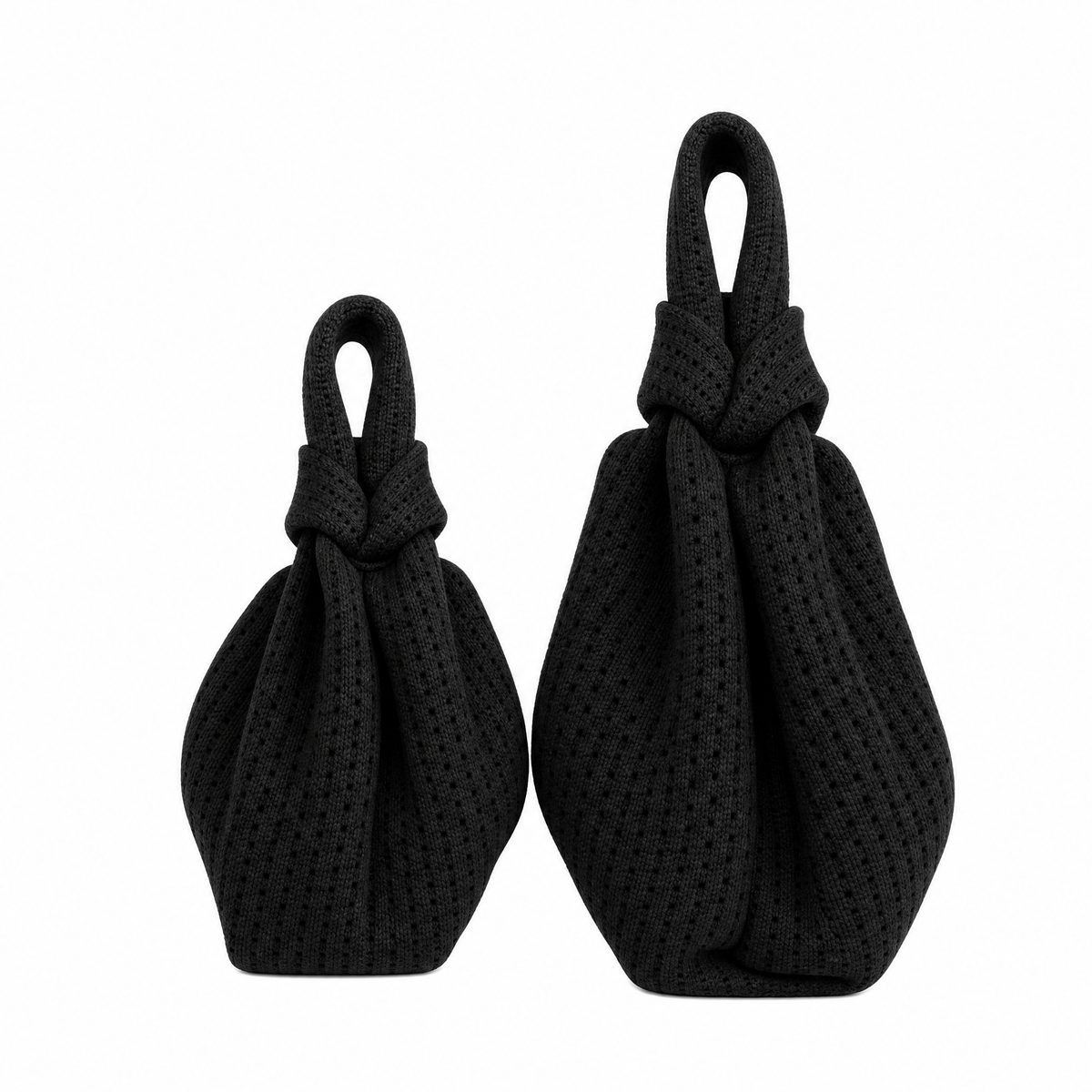 حقيبة الكروشيه اليدوية السوداء