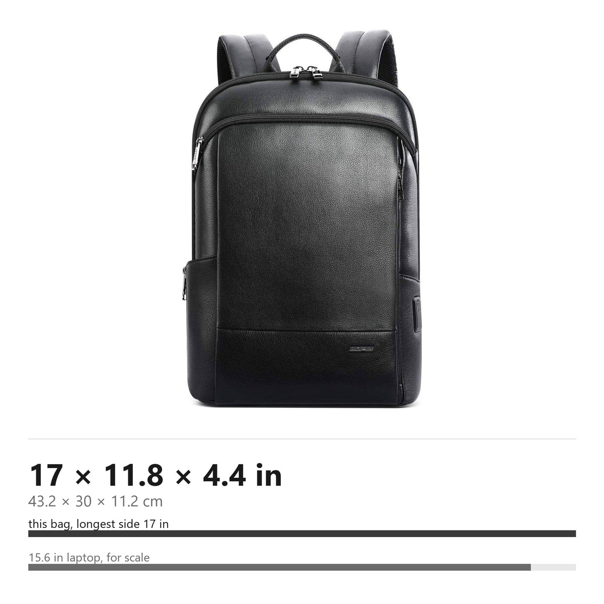 Men's Genuine Leather Backpack – Professional Laptop Carry