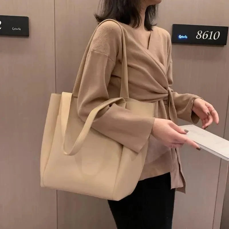 حقيبة نسائية مبهرة ذات سعة كبيرة، حقائب كتف عالية الجودة من جلد البولي يوريثان، هدايا للسيدات