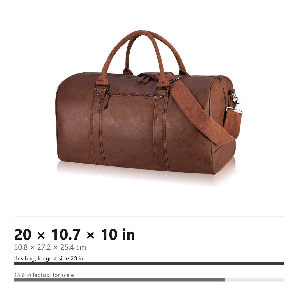 Men's Vegan Leather Duffel Bag – Executive Commuter Carry