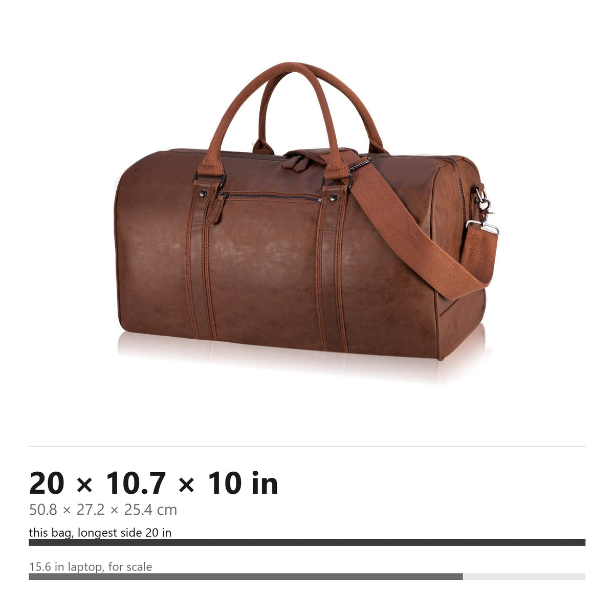 Men's Vegan Leather Duffel Bag – Executive Commuter Carry