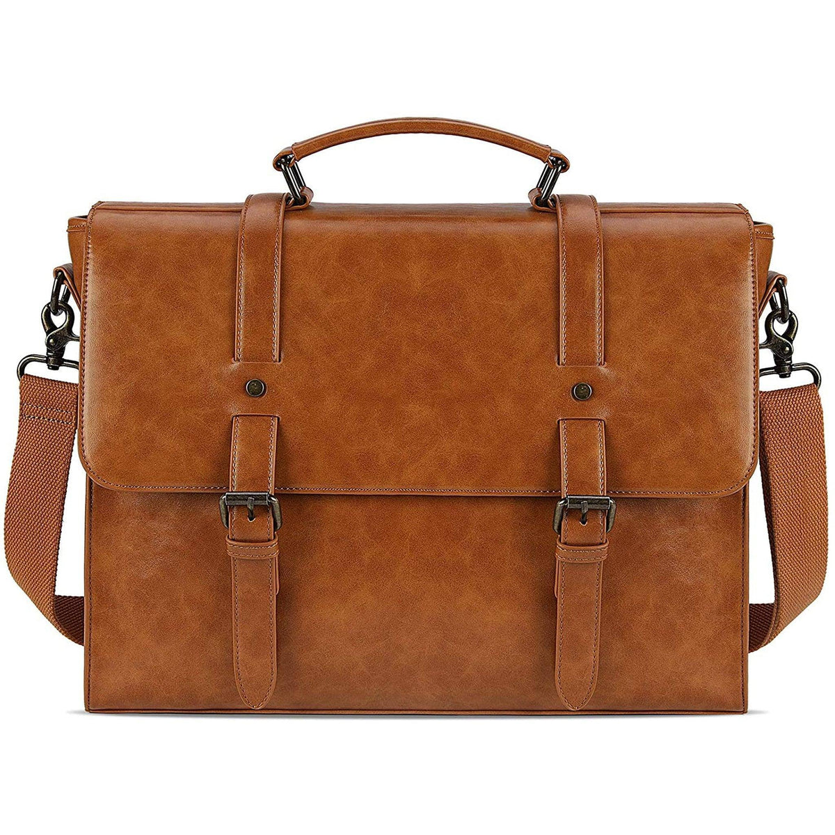 Men's Vegan Leather Messenger Bag – Professional Laptop Carry