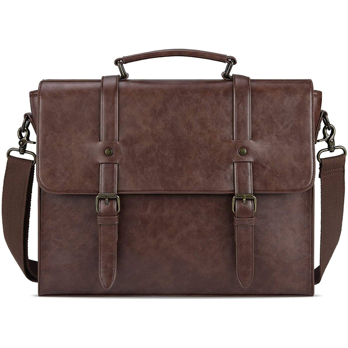 Men's Vegan Leather Messenger Bag – Professional Laptop Carry