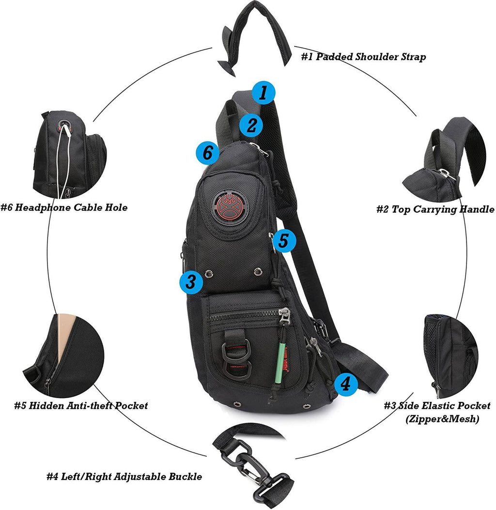 Herre Nylon Sling Bag – Ultralet Urban Transport
