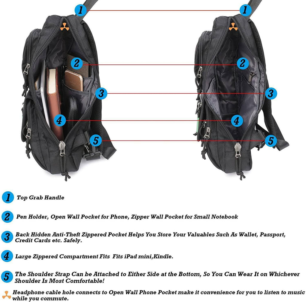 Herre Nylon Sling Bag – Ultralet Urban Transport