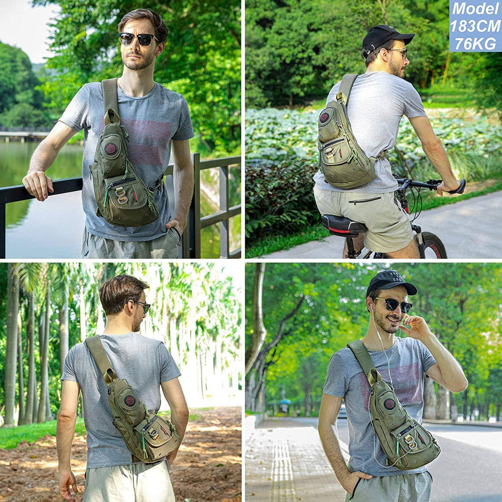 Herre Nylon Sling Bag – Ultralet Urban Transport