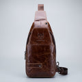 Men's Genuine Leather Sling Bag – Structured Office Carry