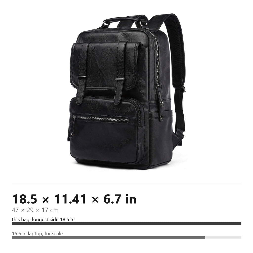 Men's Vegan Leather Backpack – Structured Travel Carry