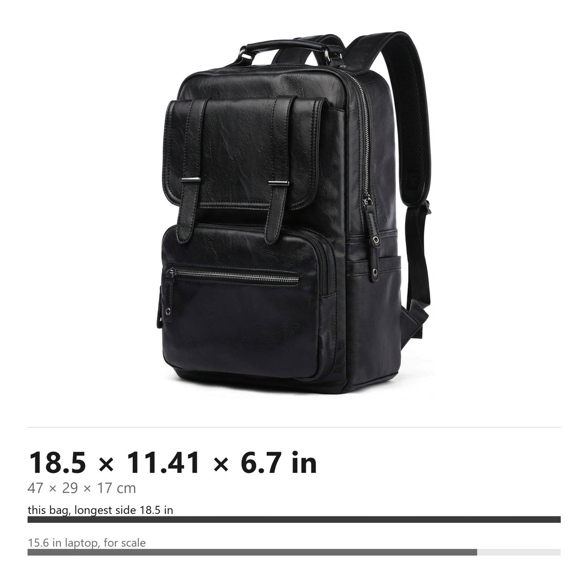 Men's Vegan Leather Backpack – Structured Travel Carry