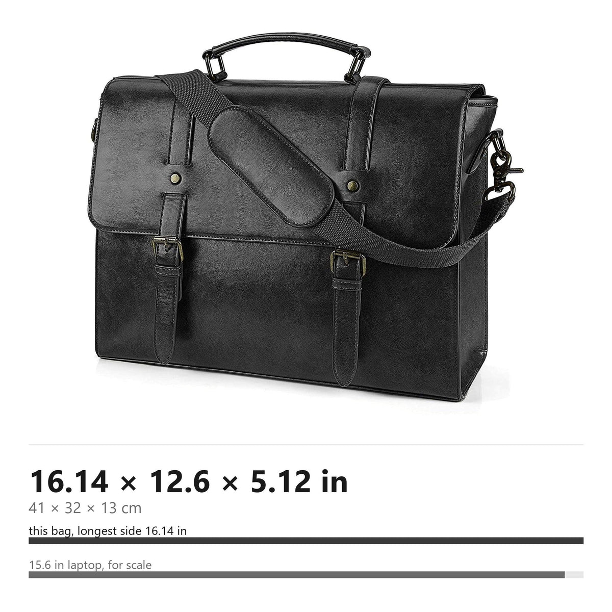 Men's Vegan Leather Messenger Bag – Professional Laptop Carry
