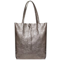 Italian Genuine Metallic Suede Tote Bag | Pisa